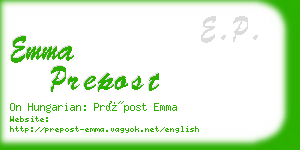 emma prepost business card